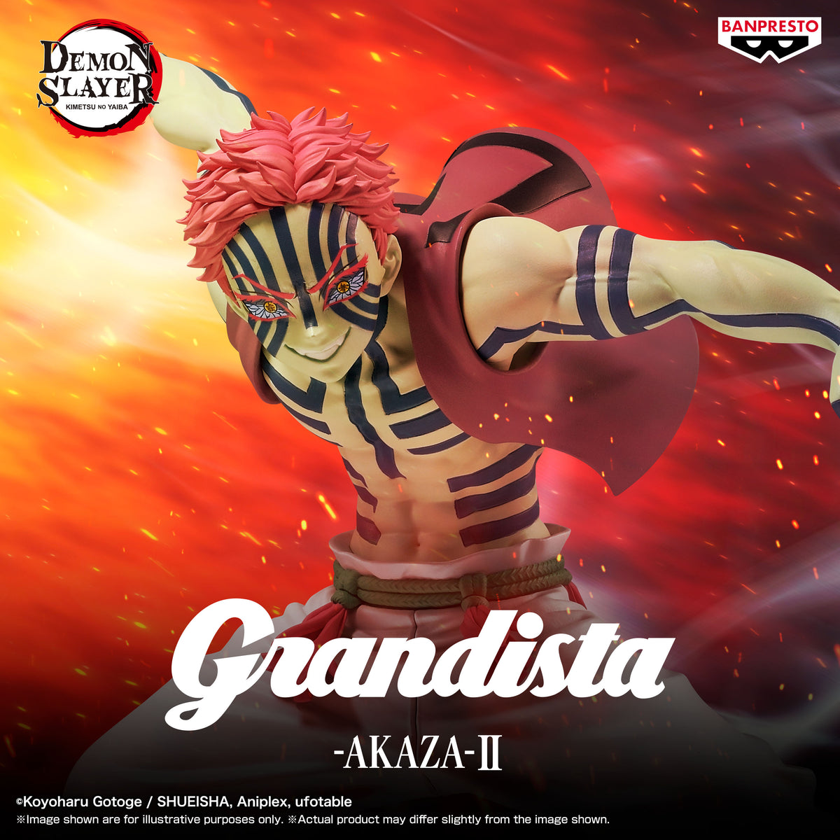 BANPRESTO DEMON SLAYER KIMETSU NO YAIBA GRANDISTA AKAZA II FIGURE