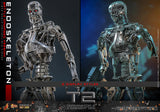 HOT TOYS TERMINATOR 2 JUDGMENT DAY MOVIE MASTERPIECE SERIES DIECAST MMS840D77 ENDOSKELETON BATTLE DAMAGED VERSION FIGURE [PRE ORDER]