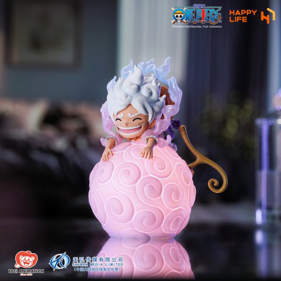 HAPPY LIFE HL-0501 ONE PIECE DEVIL FRUIT SERIES MONKEY D. LUFFY GEAR 5 FIGURE LIGHT [PRE ORDER]