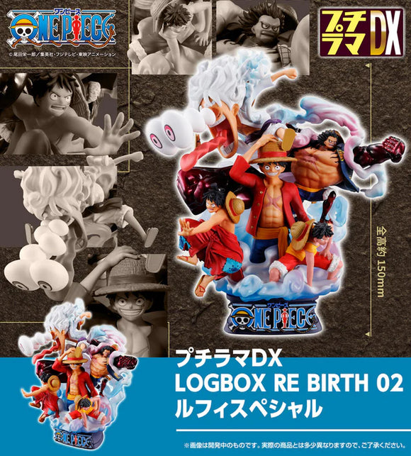 MEGAHOUSE PETITRAMA SERIES DX LOGBOX ONE PIECE RE BIRTH 02 LUFFY SPECIAL FIGURE