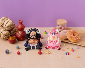 MEGAHOUSE ONE PIECE LOOKUP KAIDO THE BEAST & BIG MOM SET [WITH GOURD＆SEMLA] FIGURE