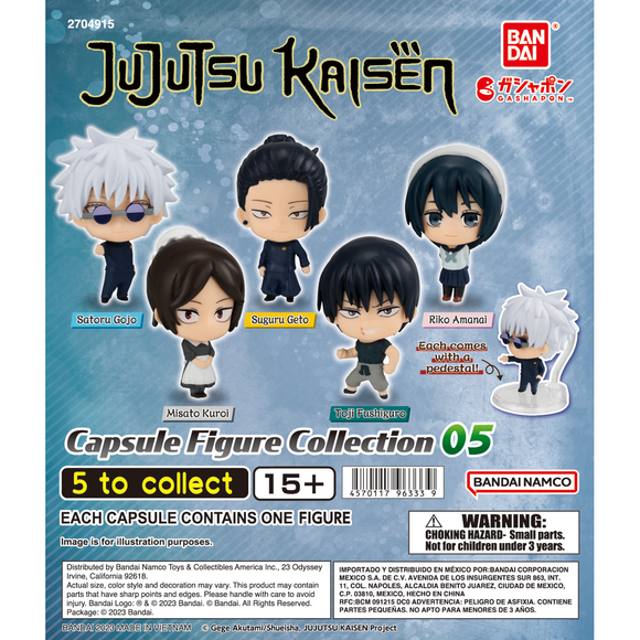 BANDAI GASHAPON JUJUTSU KAISEN COLLECTION SET OF 5 FIGURE